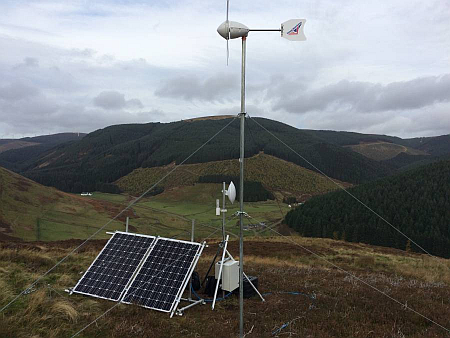 Image two showing Off-grid relay installation for local community broadband supply in Scotland
